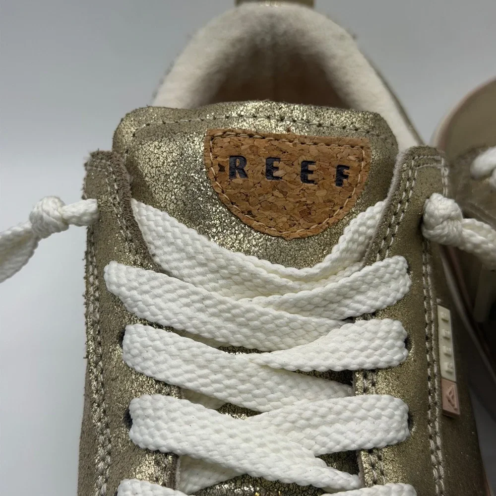 Reef Swellsole Cruiser Metallic Gold Low Top Platform Sneakers Womens Shoes 9